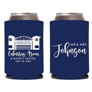 Wedding Venue Illustration Can Coolers, Personalized Wedding Can Cooler Favors, Custom Wedding Can Cooler Favors, Wedding Beer Huggers (216)