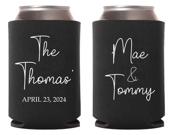 Can Cooler Custom Wedding Favors, Wedding Party Can Cooler Favors, Let's Party Can Coolers, Personalized Can Coolers for Wedding Favor (310)