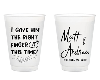 Custom Frosted Cup Favor, Custom Wedding Frosted Cup Favor, Personalized Wedding Frosted Cup Favor, Custom Frosted Cup Favor for Guest (270)