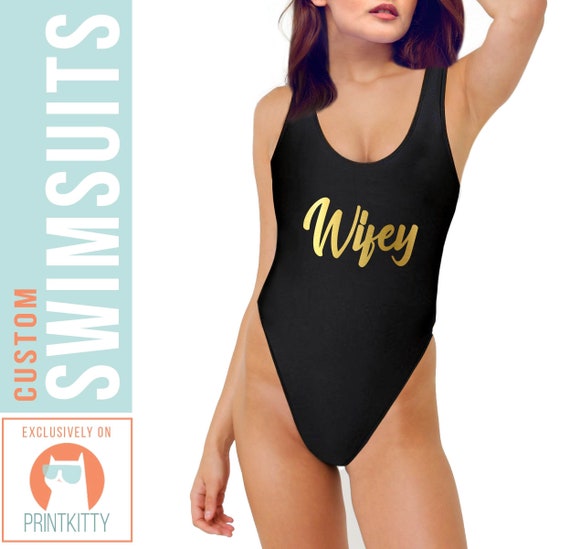 wifey one piece swimsuit