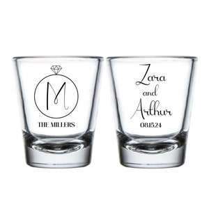 Personalized Wedding Shot Glasses, Custom Wedding Shot Glasses, Shot Glasses, Shot Glasses for Party, Custom Shot Glasses as Favors (306)