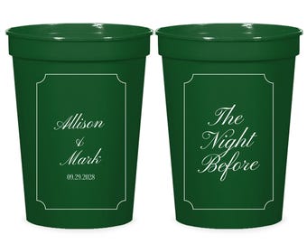 The Night Before Wedding Stadium Cup Favors, Personalized Wedding Stadium Cups, Custom Stadium Cups, Custom Wedding Stadium Cup Favors (450)