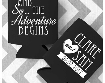 Personalized Wedding Can Coolers, Personalized Can Coolers Wedding Favors, Customized Beer Huggers, Personalized Can Coolers as Favors (49)