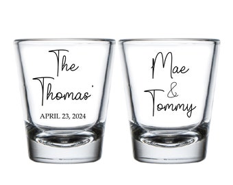 Shot Glasses Custom Wedding Favors, Wedding Party Shot Glasses Favors, Let's Party Shot Glasses, Personalized Shot Glasses for Wedding (310)