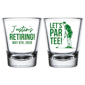 Retirement Shot Glasses, Customized Retirement Party Favor, Retirement Party Shot Glass Favors, Shot Glass Favors For Retirement Party (367)