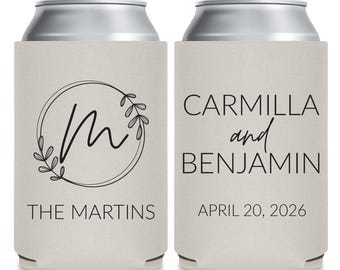 Custom Wedding Favors, Custom Can Coolers Wedding Favors, Personalized Wedding Favors, Personalized Can Cooler Favors, Beer Can Hugger (176)