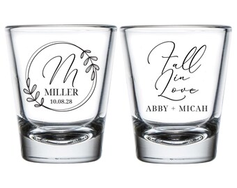 Wedding Party Shot Glasses, Wedding Shot Glass, Shot Glass, Personalized Printed Shot Glasses for Weddings, Wedding Party Gifts (414)