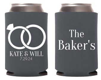 Wedding Can Coolers, Can Coolers, Wedding Coolers, Coolers, Personalized Wedding Favors, Wedding Favors, Wedding Rings Can Coolers  (31)