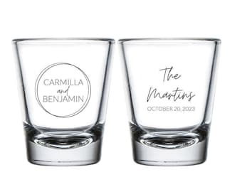 1.75oz Wedding Shot Glasses, Custom Wedding Shot Glasses, Custom Shot Glass Wedding Favors, Personalized Wedding Shot Glasses Favors (177)