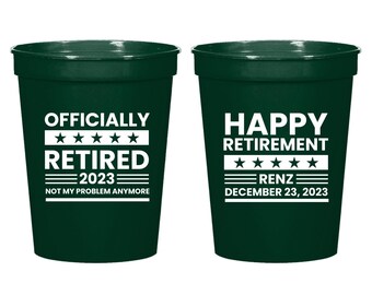 Retired Stadium Cups, Gift for Retirement, Personalize Retirement Stadium Cup, Retirement Stadium Cup, Retirement Stadium Cup For Men  (257)