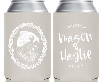 Beach Wedding Theme - Personalized Can Cooler, Can Cooler Personalized Wedding can huggers -  Beach Wedding Can coolers - free shipping (27)