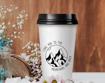 Wedding Coffee Paper Cups, Custom Paper Cup for Wedding, Coffee Paper Cup Wedding Keepsake, Personalized Hot Chocolate Paper Cup Favor (323)