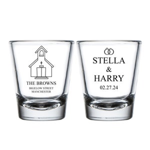 Customized Wedding Shot Glasses as Favors, Beverages Shot Glasses,  Wedding Shot Glasses, Personalized Wedding Cocktail Shot Glasses (305)