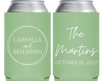 Wedding Favors, Can Coolers, Can Coolers, Beer Can Huggers. Beer Can Insulators, Stubby Holders, Personalized Wedding Rehearsal Favors (177)