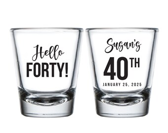 Personalized Birthday Shot Glass Favors, Personalized Party Favor For Birthday, Shot Glasses For 40Th, 30Th, 50Th, 60Th Birthday Favor (366)