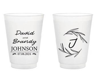 Wedding Frosted Cups Favors, Custom Thank You Frosted Cups, Frosted Cups Wedding Favors, Custom Wedding Frosted Cups, Custom Cup Favor (291)