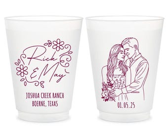 Customized Frosted Cup Favors, Personalized Frosted Cup Favors, Custom Frosted Cup Favor, Portrait Frosted Cup, Customized Frosted Cup (428)