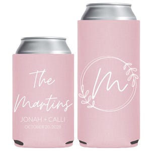 Wedding Can Cooler, Personalized Can Cooler, Wedding Coolie, Custom Can Cooler, Wedding Day Favor, Wedding Coolie, Personalized Cooler (175)
