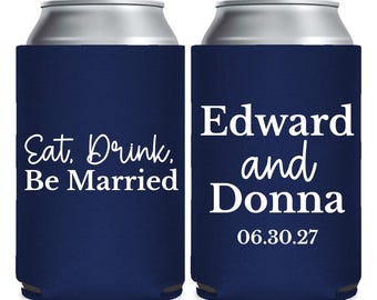 Personalized Can Coolers Wedding Favor, Custom Can Coolers Favors, Custom Wedding Can Coolers, Personalized Wedding Can Coolers Favors (422)