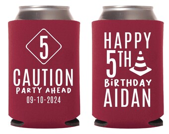 Party Ahead Birthday Can Coolers, Custom Birthday Can Coolers, Custom Can Coolers as Birthday Favors, Custom Can Coolers for Birthdays (140)