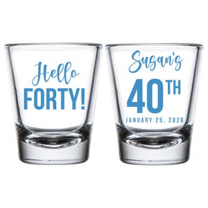 Personalized Birthday Shot Glass Favors, Personalized Party Favor For Birthday, Shot Glasses For 40Th, 30Th, 50Th, 60Th Birthday Favor (366)