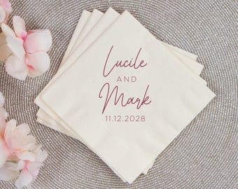 Custom 2ply Paper Napkins for Weddings, 2ply Wedding Beverage Napkins, 2ply Wedding Cocktail Napkin Wedding Favors, Dinner Napkin Favors (8)