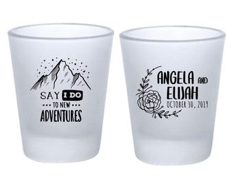 Say I Do To New Adventures Frosted Shot Glasses Custom Frosted Shot Glass Wedding Favors Personalized Frosted Shot Glass Wedding Gifts (110)