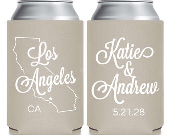 State Map Wedding Can Coolers, Can Coolers for Weddings, Can Coolers as Wedding Favors, Custom Wedding Beer Huggers, Can Cooler Favors (148)