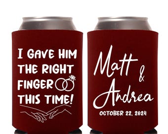 Custom Wedding Can Coolers, Personalized Wedding Can Coolers Favor, Custom Can Coolers Favor, Personalized Can Coolers Wedding Favor (270)