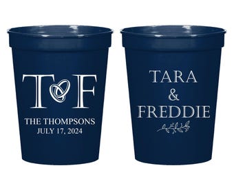 Custom Wedding Stadium Cups, Customized Stadium Cups as Favors, Personalized Stadium Cups Wedding Favor, Custom Stadium Cups as Favor (313)