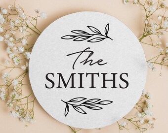 Custom Wedding Coasters, Personalized Keepsakes, Elegant Party Favors, Wedding Gift, Customized Table Decor, Personalized Coaster Gift (340)
