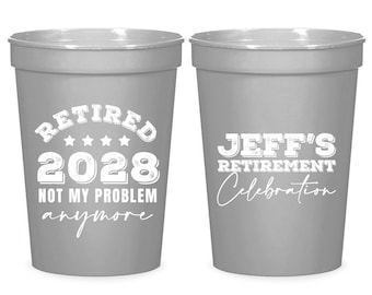 Men's Retirement Stadium Cup, Personalized Retirement Stadium Cup, Retirement Stadium Cups Gift For Men, Retirement Stadium Cups Favor (258)