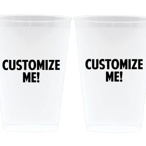 Custom Christmas Party Cups, Custom Christmas Plastic Cups, Frosted Christmas Cups, Custom Christmas Party Beer Cups, Christmas Cups (124) image 3