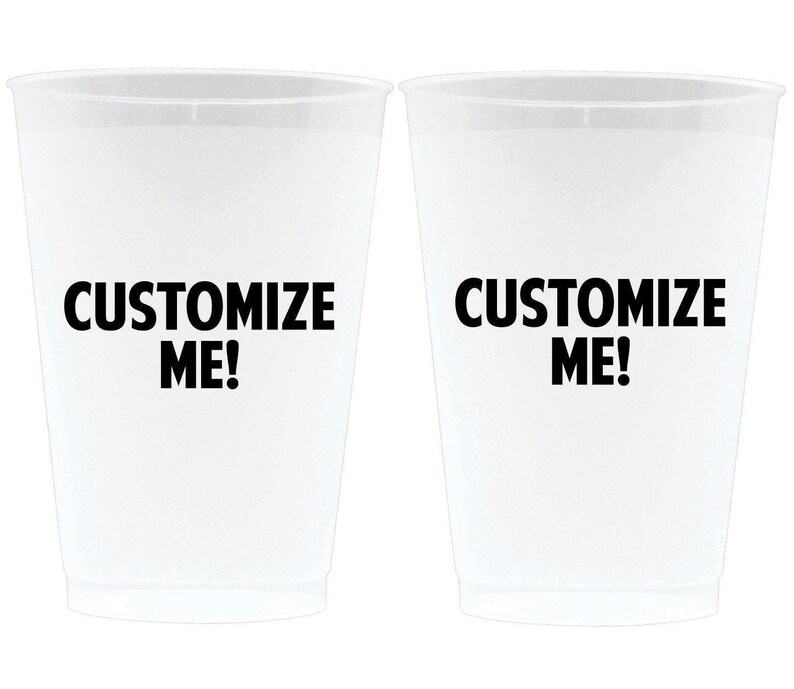 Custom Christmas Party Cups, Custom Christmas Plastic Cups, Frosted Christmas Cups, Custom Christmas Party Beer Cups, Christmas Cups (124) image 3