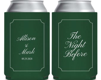 The Night Before Wedding Can Cooler Favors, Personalized Wedding Can Coolers, Custom Can Coolers, Customized Wedding Can Cooler Favors (450)