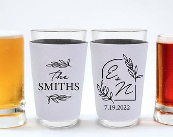 Wedding Glass Sleeves, Pint Sleeves, Custom Wedding Pint Sleeves, Customized Wedding Pint Glass Sleeve, Personalized Wedding Pint Wrap (170)