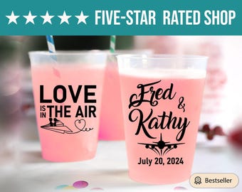 Customized Frosted Cups Favors for Weddings, Personalized Wedding Frosted Cups, Frosted Cups as Favors, Custom Frosted Cups as Favors (266)