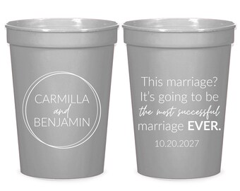 Trump Themed Wedding Stadium Cups, Custom Wedding Stadium Cup Favors, Custom Funny Wedding Stadium Cup Favor, Custom Stadium Cup Favor (415)