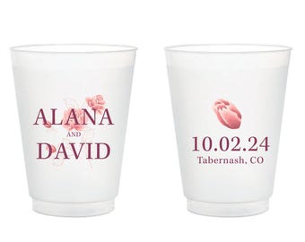 Personalized Full Color Frosted Cups, Frosted Cup Favors, Customized Frosted Cup Favors, Custom Frosted Cup Gift, Full Color Party Cup (405)