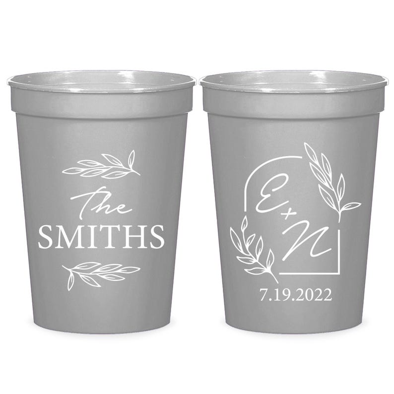 Custom Stadium Cups, Personalized Stadium Cups, Plastic Cup Favors, Custom Birthday Cups as Favors, Personalized Wedding Stadium Cup (170)