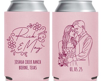 Customized Can Cooler Favors, Personalized Can Cooler Favors, Custom Can Cooler Favors, Portrait Can Cooler Favors, Custom Can Coolers (428)