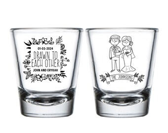 Wedding Shot Glasses, Personalized Wedding Shot Glasses, Custom Wedding Shot Glasses, Shot Glasses Wedding Favor, Custom Wedding Favor (111)