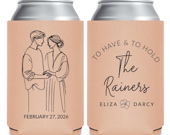 Personalized Wedding Can Coolers, Wedding Photo Can Cooler Favors, Custom Photo Can Cooler Wedding Favors, Customized Can Cooler Favor (417)