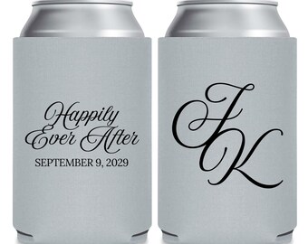 Personalized Wedding Can Coolers, Can Coolers as Favors, Customized Can Coolers as Favors for Weddings, Custom Beer Huggers as Favors (452)