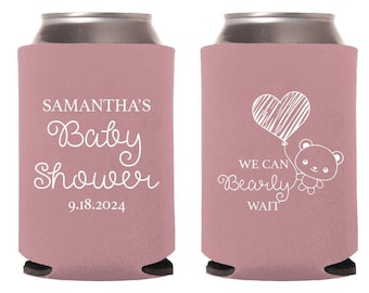 Baby Shower Drink Holders, Personalized Can Coolers Favors, Custom Baby Shower Can Coolers, Personalized Baby Shower Can Cooler Favors (371)