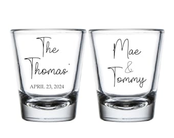Shot Glasses Custom Wedding Favors, Wedding Party Shot Glasses Favors, Let's Party Shot Glasses, Personalized Shot Glasses for Wedding (310)