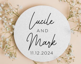 Personalized Wedding Coasters, Custom Drink Coasters for Weddings, Wedding Favor Coasters, Unique Wedding Coasters, Coaster as Favors (171)