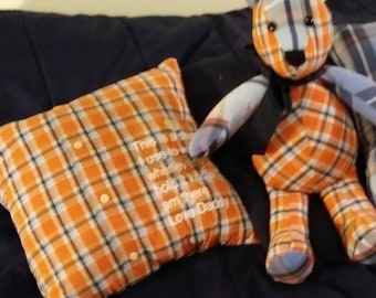 Memory Bear & PIllow Combo