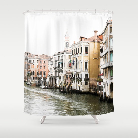 Italy Shower Curtain Venice Shower Curtain Grand Canal Etsy