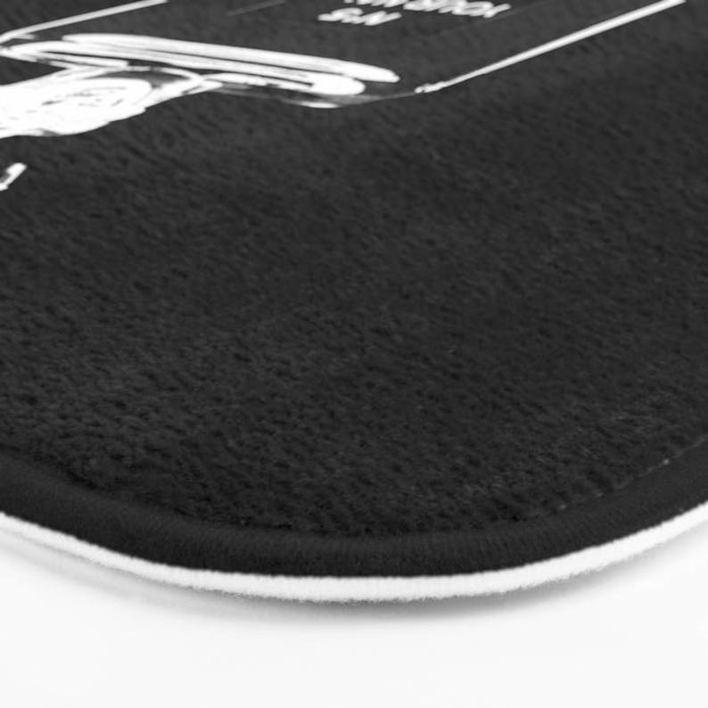 Personalized Bath Mat Girls Bathroom Decor Black And 50